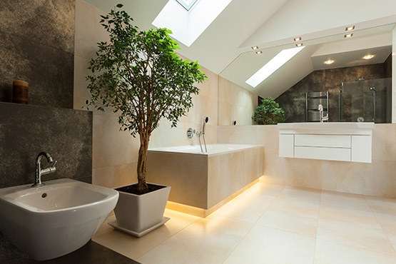 Photo of a modern bathroom