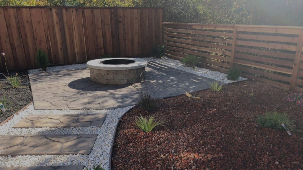 outdoor firepit area
