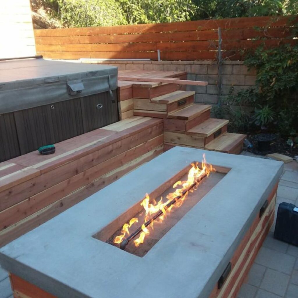 outdoor fireplace