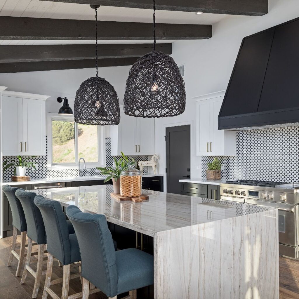 Transitional and modern kitchen
