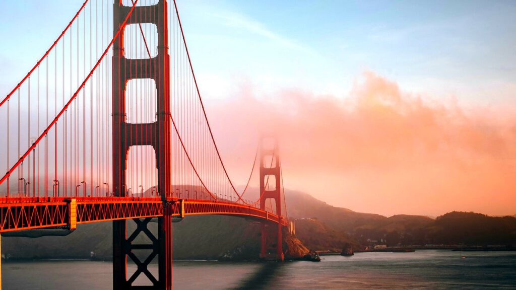 Golden Gate Bridge at sunset