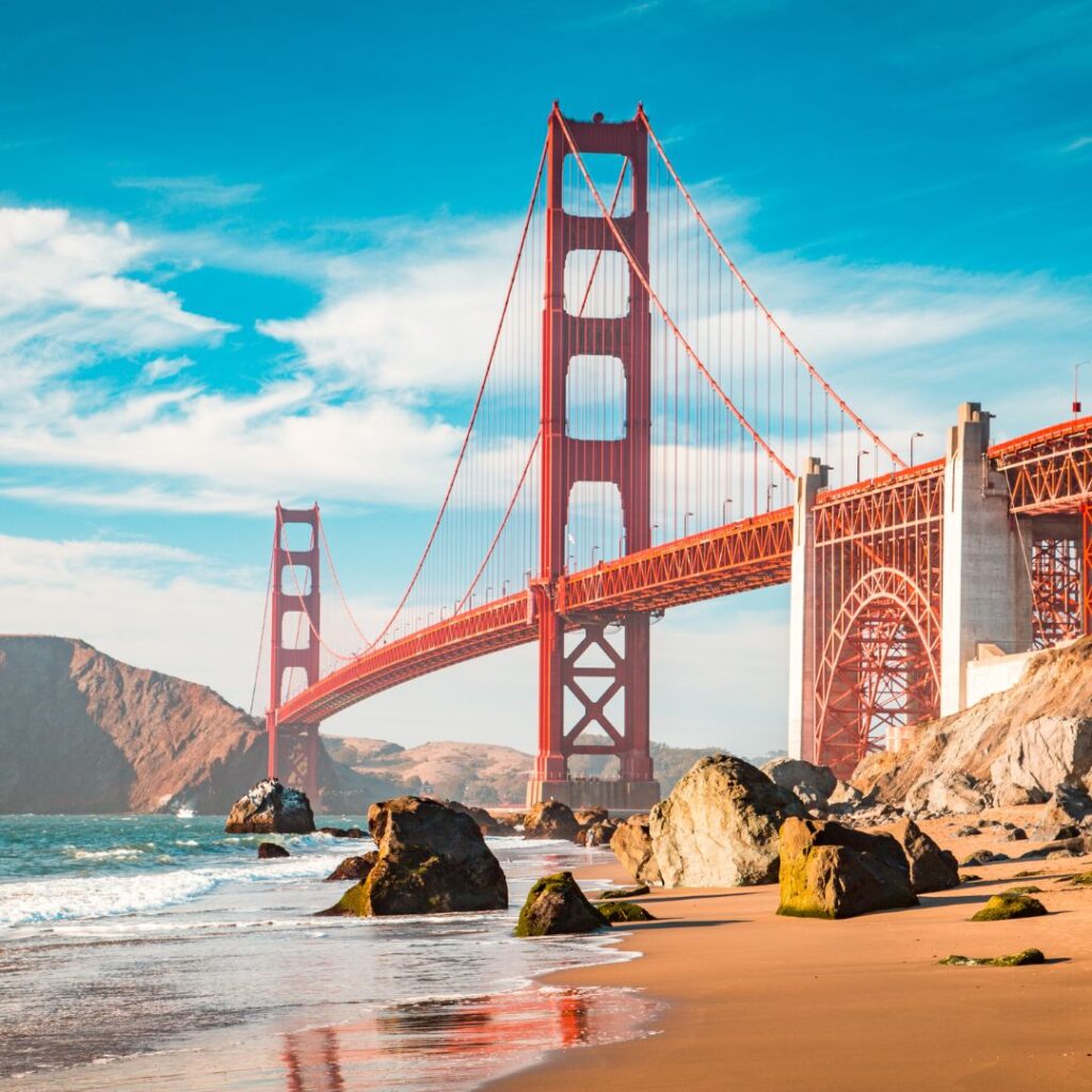 Golden Gate Bridge in summer