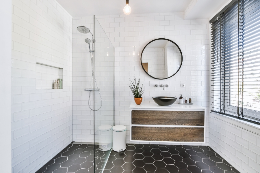 A newly remodeled bathroom
