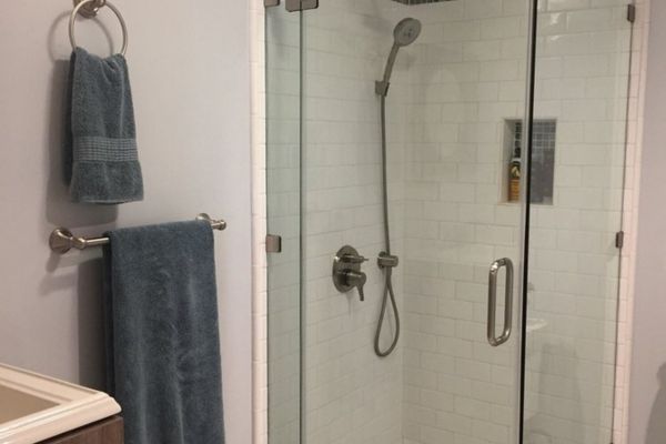 A newly installed bathroom
