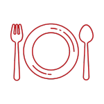 Kitchen plate & utensils icon
